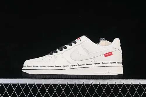 All categories Nk Air Force 1 Air Force series Nk Air Force 1 Low Air Force low-top Nike Air Force 1'07 Low Supreme co-branded beige signature Air Force 1 low-top casual sneakers XX3168-222